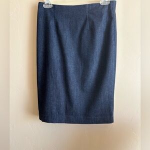 Ann Taylor Dark Blue Denim Pencil Skirt